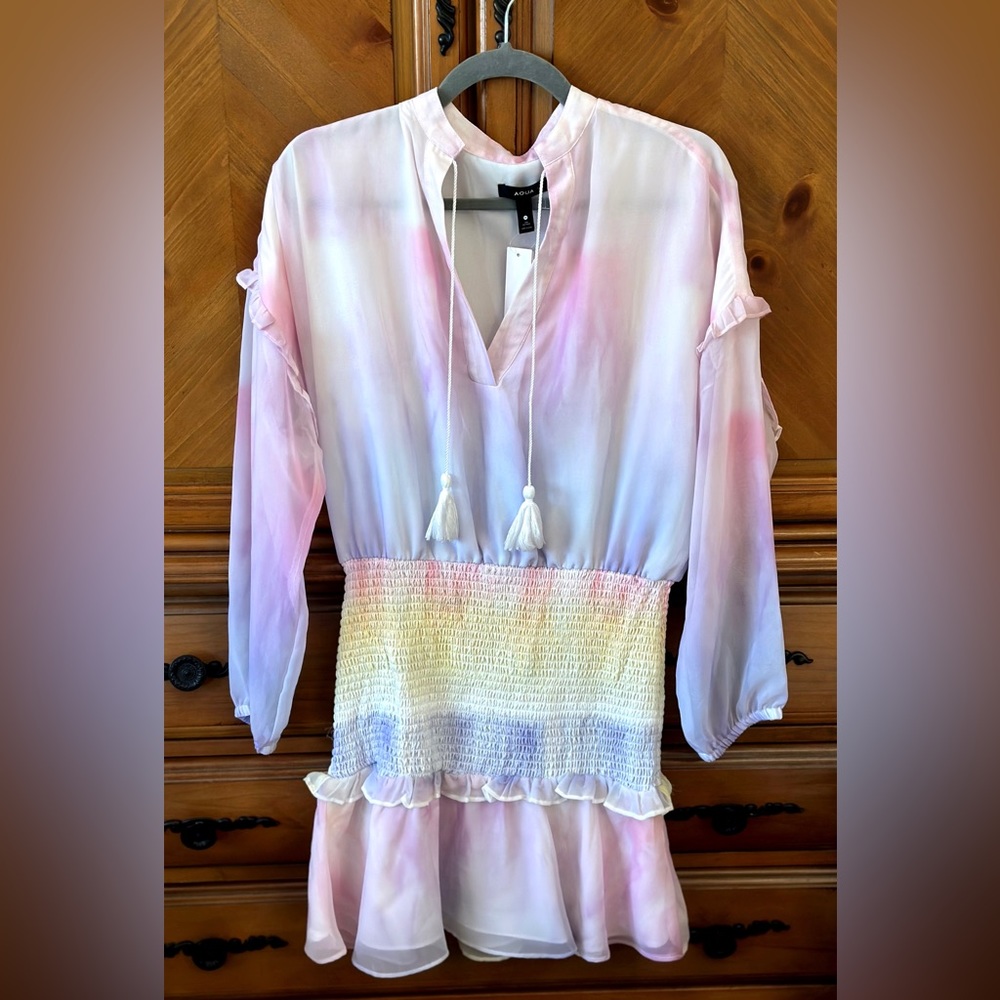 ~  Aqua Ombré Smocked Waist Dress 100% Exclusive/Multicolored
